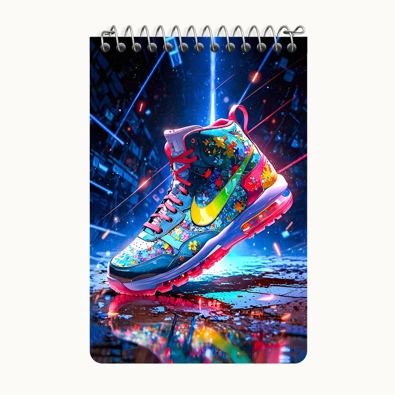 دفتر یادداشت 50 برگ خندالو طرح کتونی نایک کد F11878