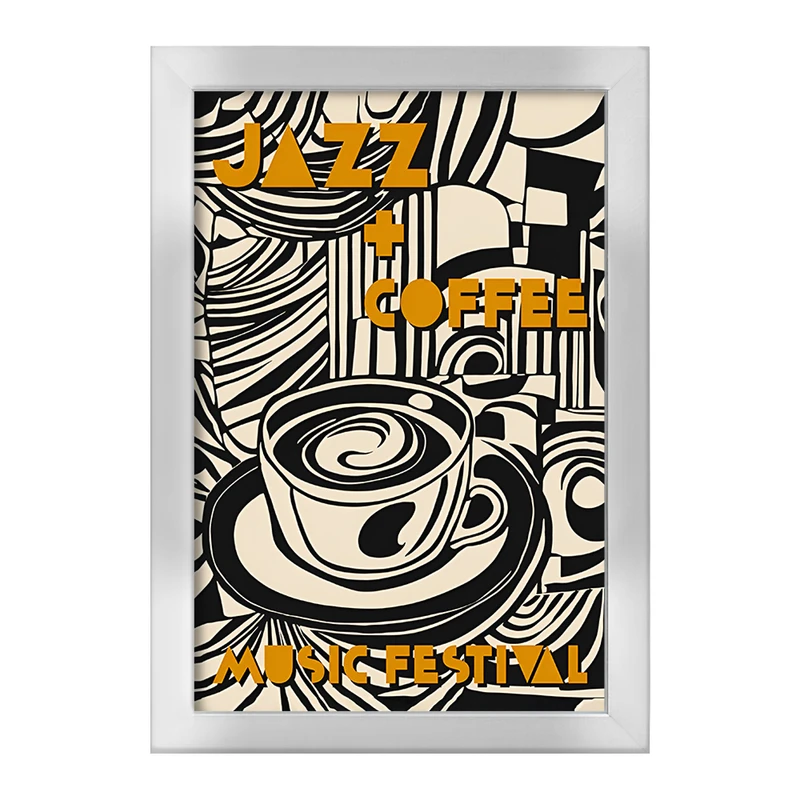 تابلو خندالو طرح فنجان قهوه و موزیک کد F10119