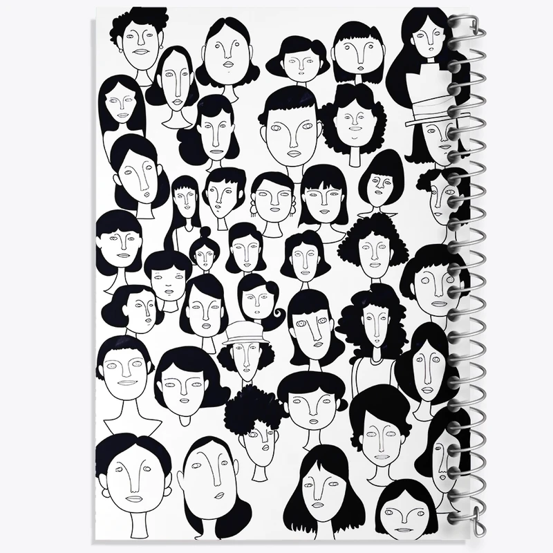 دفتر طراحی 50 برگ خندالو طرح چهره ها کد N3212