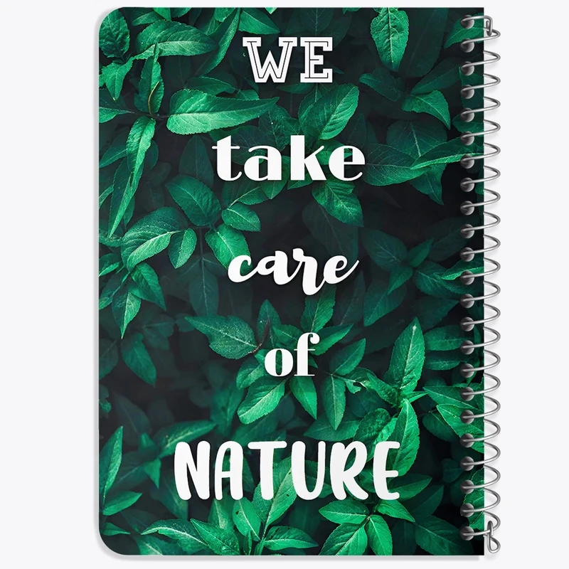 دفتر یادداشت 50 برگ خندالو طرح We Take Care Of Nature کد F5650