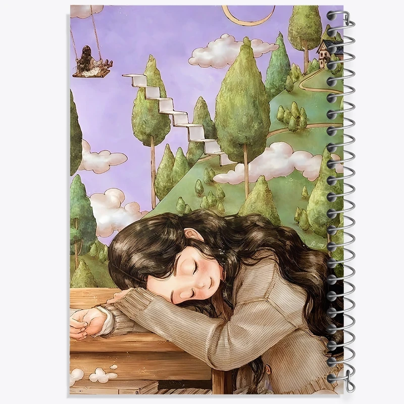 دفتر طراحی 50 برگ خندالو طرح رویای دخترانه کد F10985