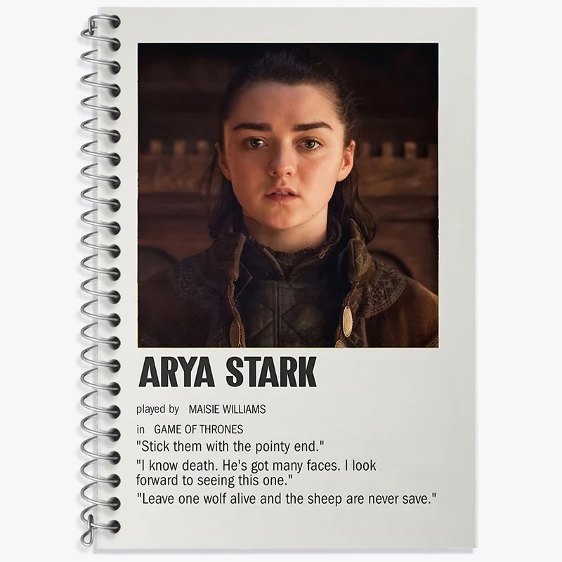 دفتر لغت 50 برگ خندالو طرح آریا استارک (Arya Stark) کد F13410