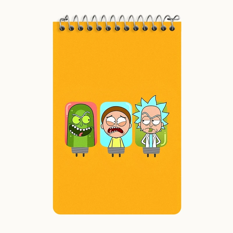دفتر یادداشت 50 برگ خندالو طرح ریک و مورتی (Rick and Morty) کد F4012