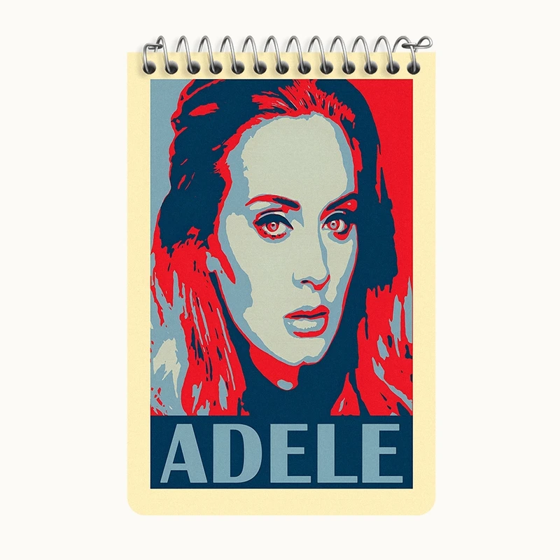 دفتر یادداشت 50 برگ خندالو طرح ادل (Adele) کد F6474