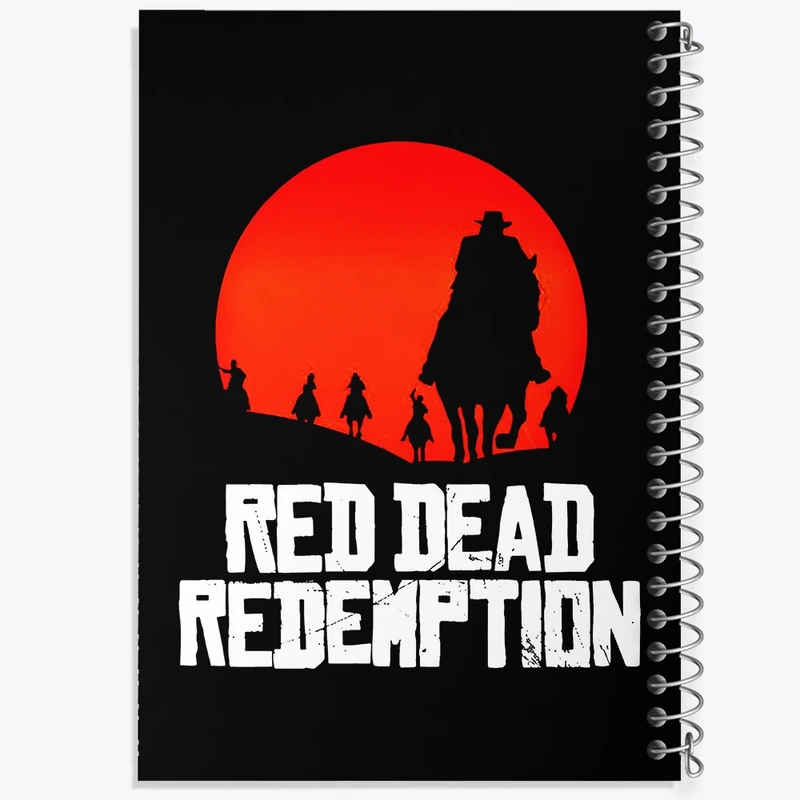 دفتر شطرنجی 50 برگ خندالو طرح رد دد (Red Dead) کد N9342