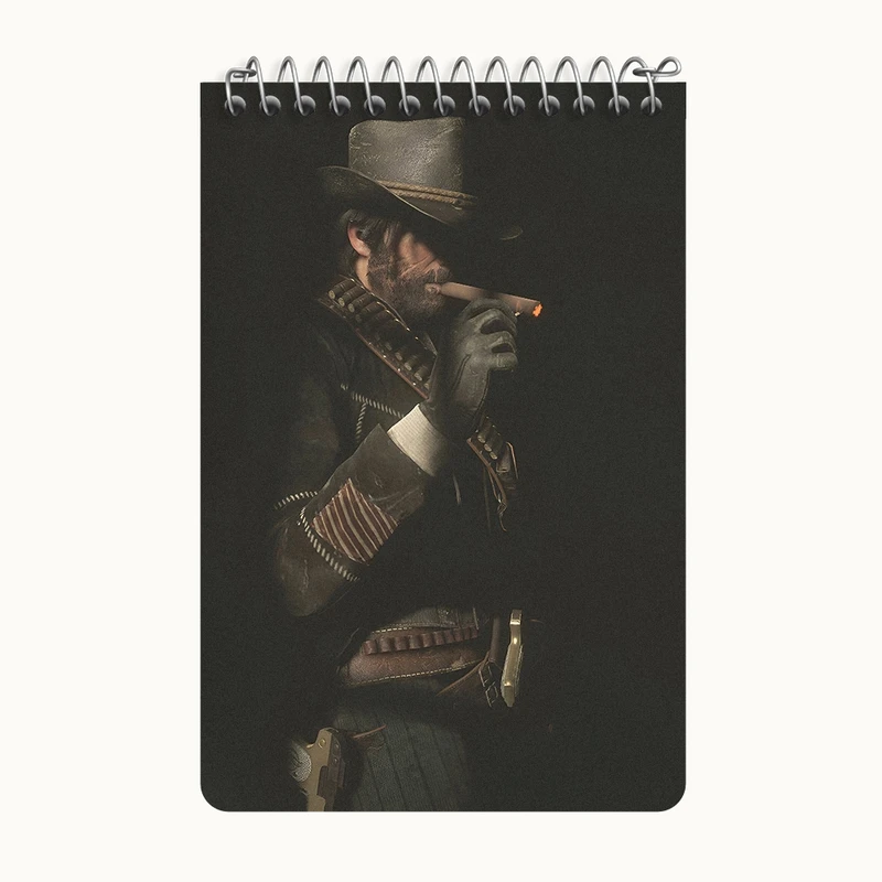 دفتر یادداشت 50 برگ خندالو طرح رد دد (Red Dead) کد F4459