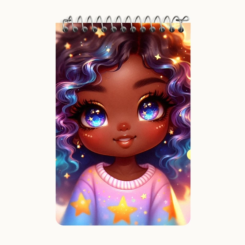 دفتر یادداشت 50 برگ خندالو طرح دخترانه کیوت کد F6060