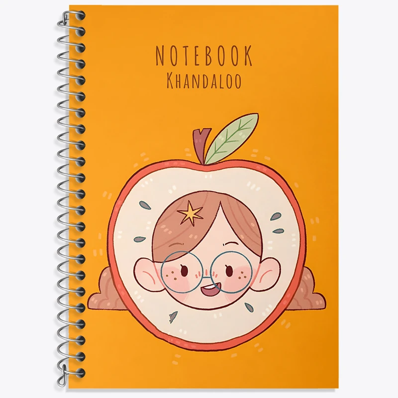 دفتر زبان 50 برگ خندالو طرح دختر کله سیبی کد N6584