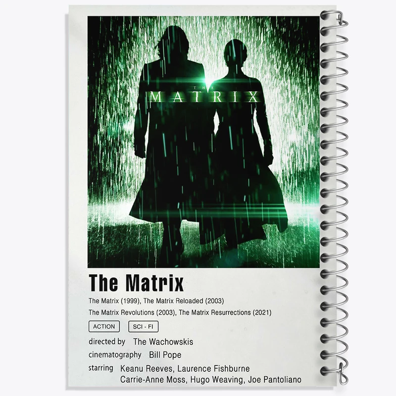دفتر نقاشی 50 برگ خندالو طرح ماتریکس (The Matrix) کد F11913