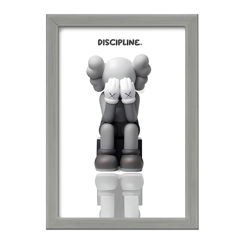 تابلو خندالو طرح عروسک کاز (kaws) کد F3991