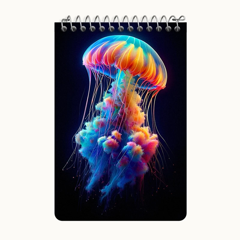 دفتر یادداشت 50 برگ خندالو طرح عروس دریایی کد F7887