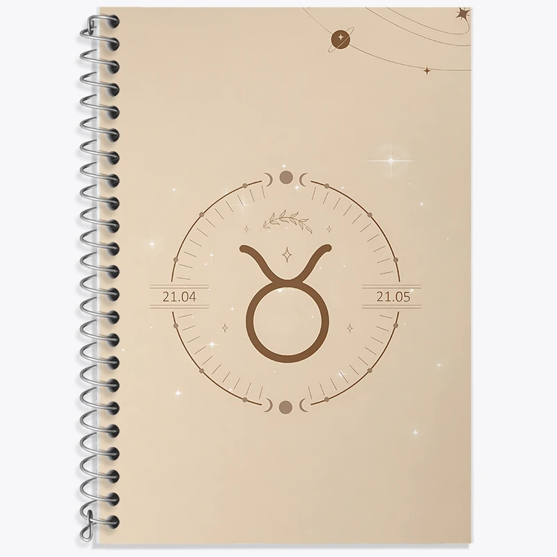 دفتر زبان 50 برگ خندالو مدل سه خط طرح ماه تولد اردیبهشت کد F10896