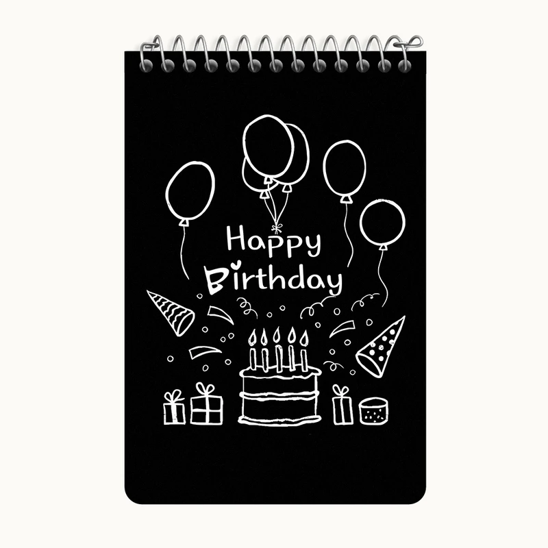 دفتر یادداشت 50 برگ خندالو طرح Happy Birthday کد F5183