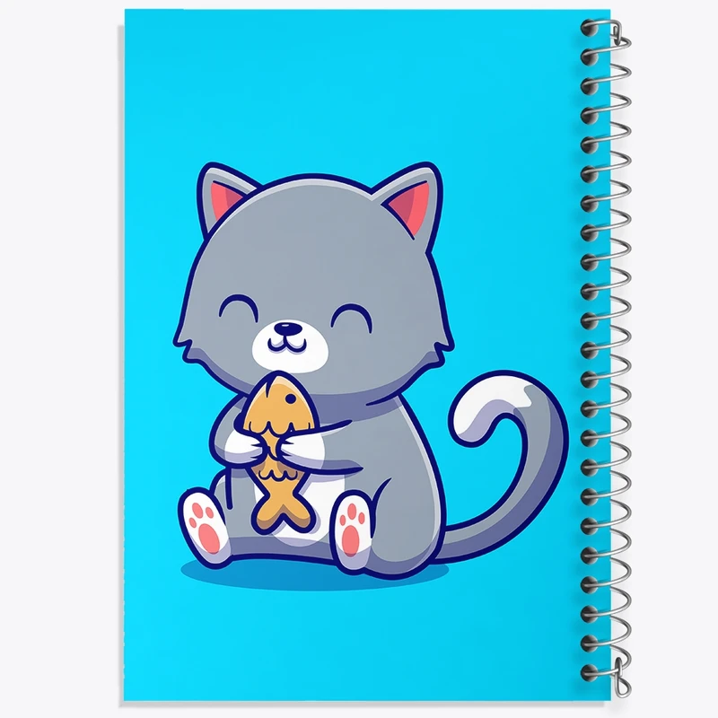 دفتر طراحی 50 برگ خندالو طرح حیوانات بامزه گربه کد 25406