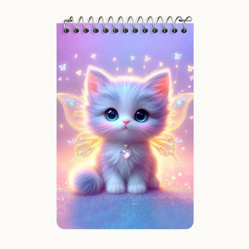 دفتر یادداشت 50 برگ خندالو طرح گربه کیوت کد F5373