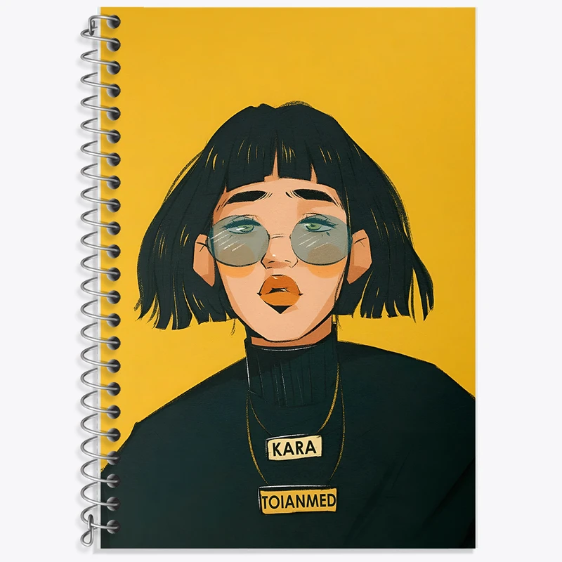 دفتر نت موسیقی 50 برگ خندالو طرح دختر مدرن کد F10958