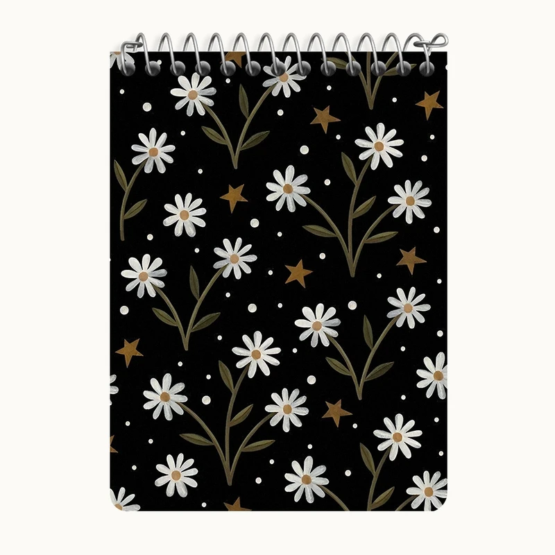 دفتر یادداشت 50 برگ خندالو طرح پترن گل گلی کد N6073