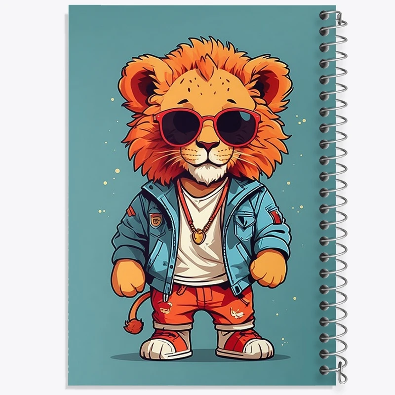 دفتر طراحی 50 برگ خندالو طرح شیر بامزه کد F2873