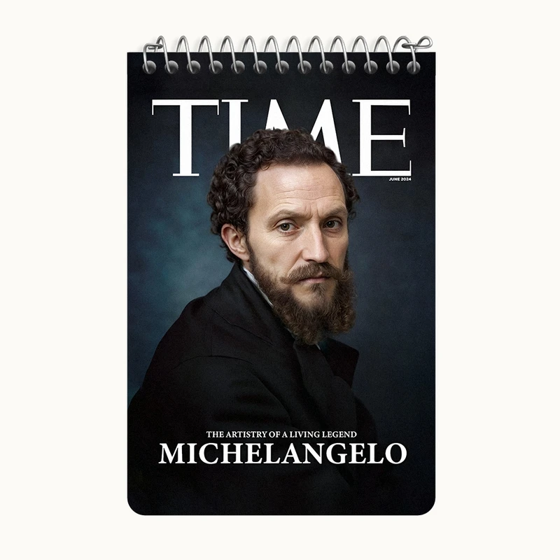 دفتر یادداشت 50 برگ خندالو طرح میکل آنژ کد F14187