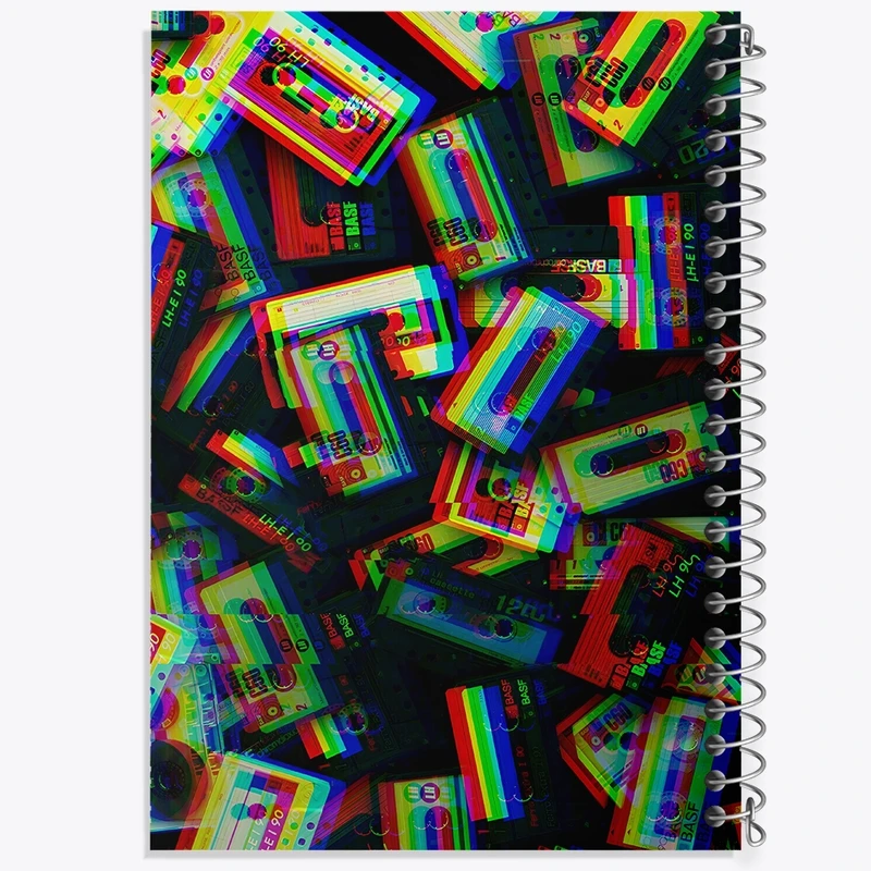 دفتر طراحی 50 برگ خندالو طرح نوار کاست کد N3640