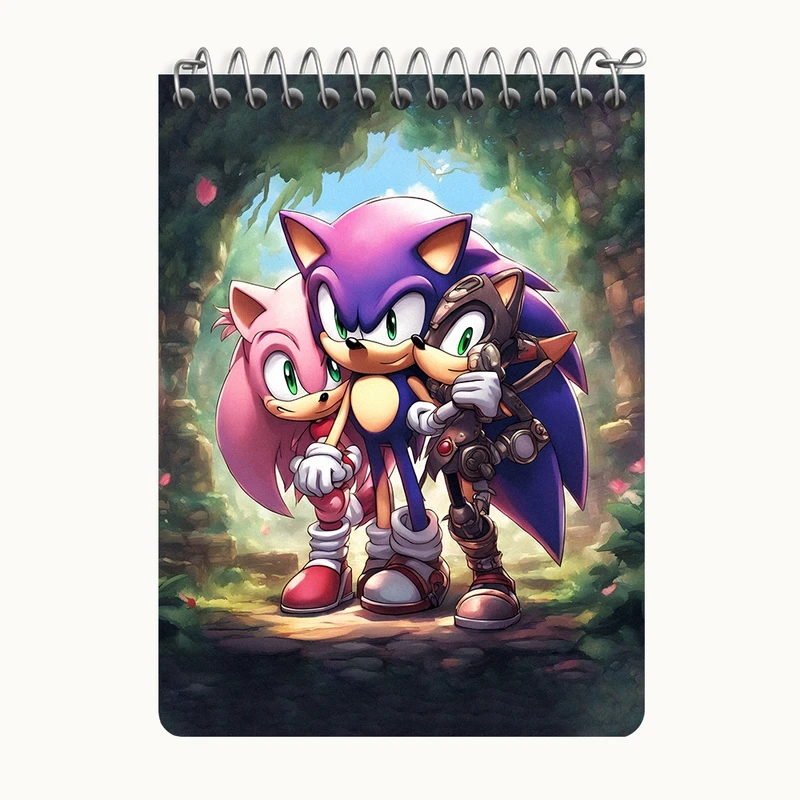 دفتر یادداشت 50 برگ خندالو طرح سونیک (Sonic) کد N8017