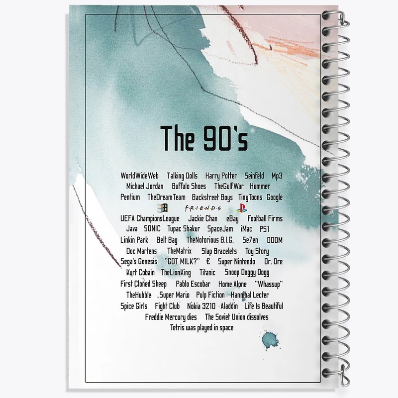 دفتر مشق 50 برگ خندالو طرح دهه 90 کد F11485