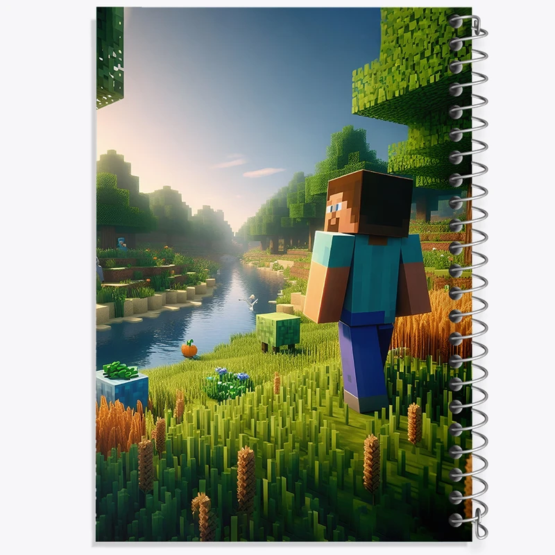 دفتر مشق 100 برگ خندالو طرح ماینکرافت (Minecraft) کد F3521