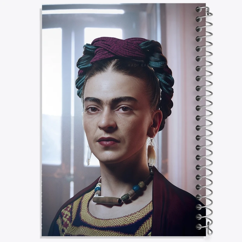 دفتر طراحی 50 برگ خندالو طرح فریدا کالو (Frida Kahlo) کد F889