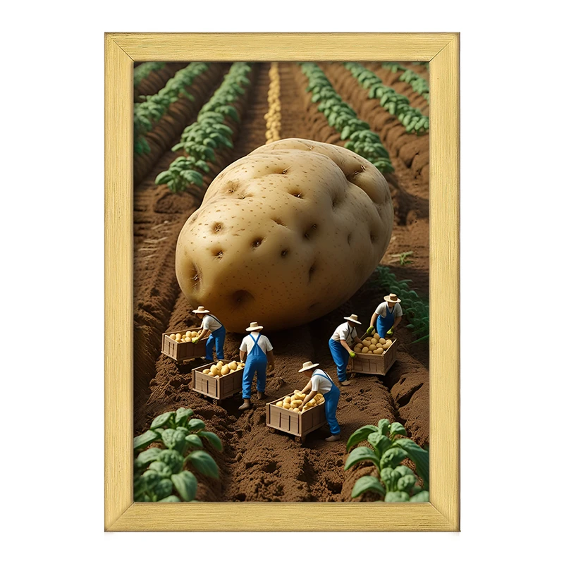 تابلو خندالو طرح مزرعه سیب زمینی کد F12604