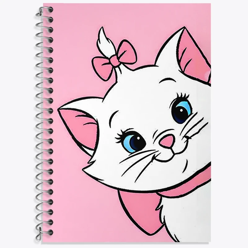 دفتر زبان 50 برگ خندالو مدل سه خط طرح گربه های اشرافی کد N6384