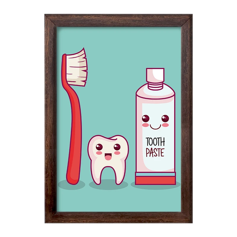 تابلو خندالو طرح دندان و دندان پزشکی کودکانه کد 36698