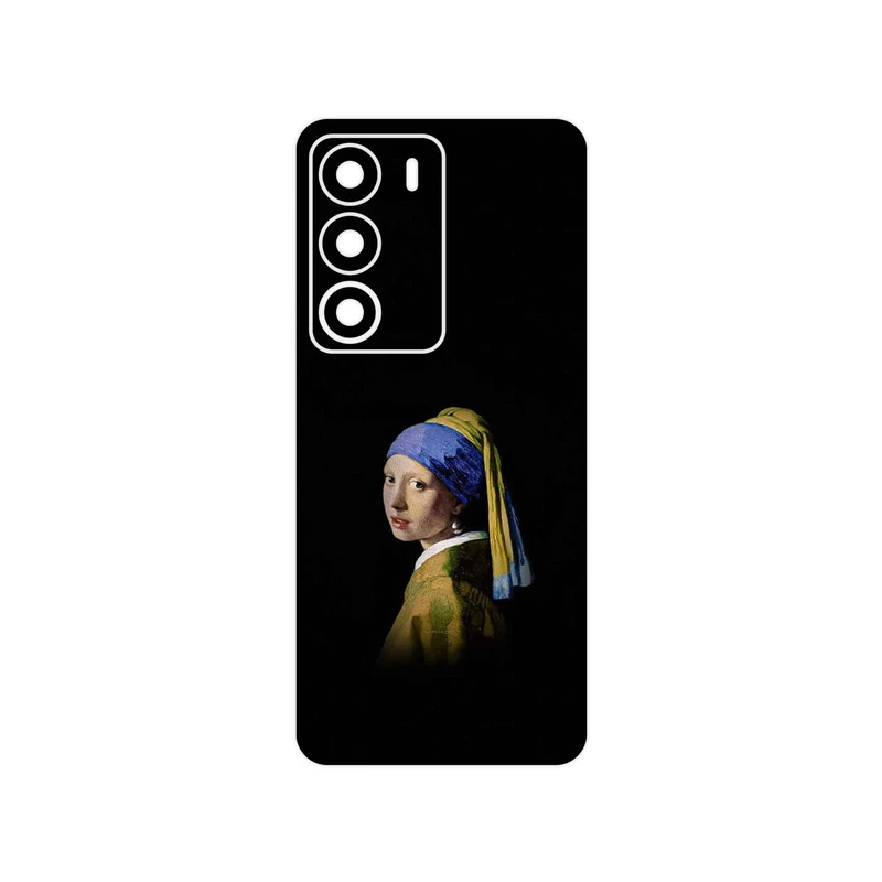 برچسب پوششی ماهوت مدل Girl with a Pearl Earring of Vermeer مناسب برای گوشی موبایل ریلمی C71