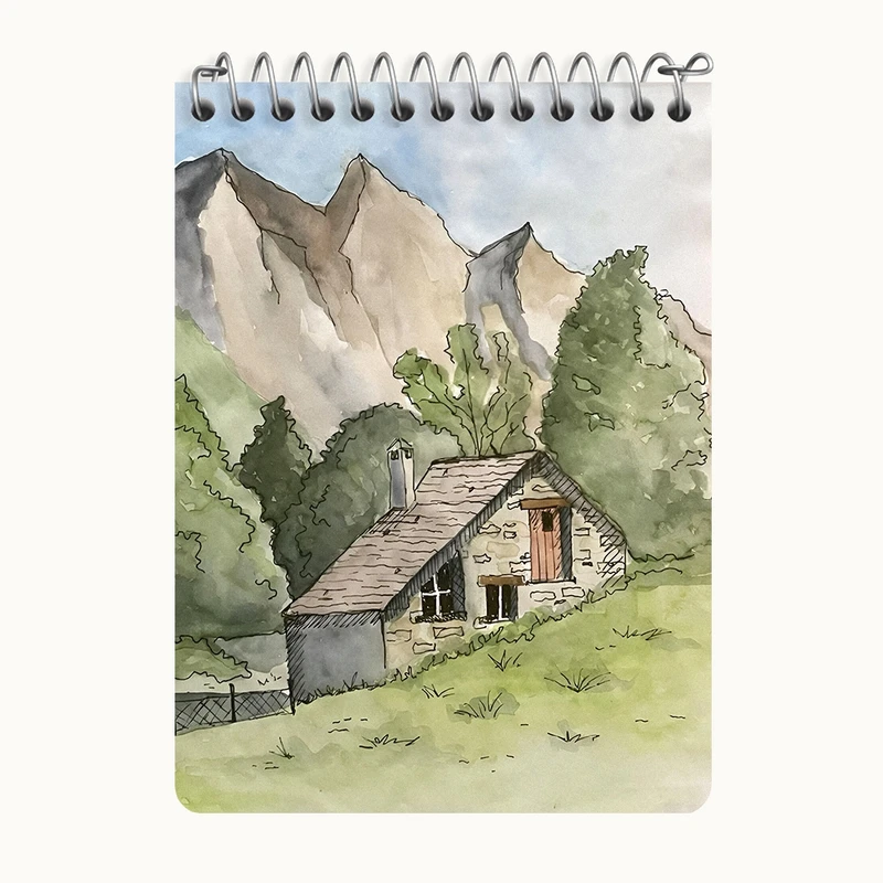 دفتر یادداشت 50 برگ خندالو طرح منظره کد N9389