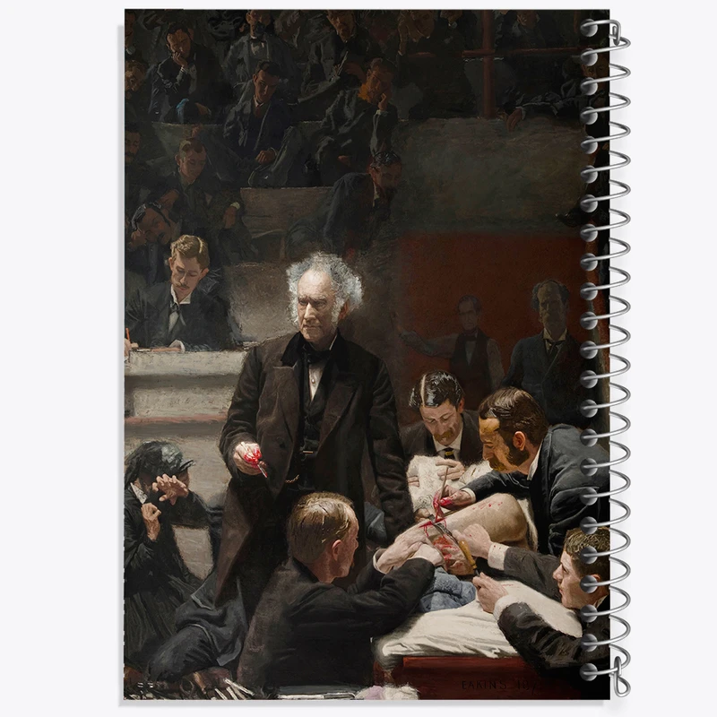 دفتر مشق 100 برگ خندالو طرح نقاشی پرتره دکتر ساموئل دی اثر توماس ایکینز کد F12302