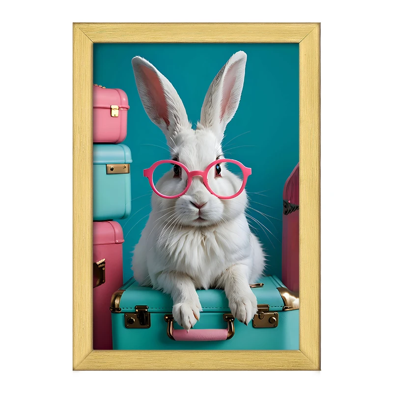 تابلو خندالو طرح خرگوش بامزه کد F8448