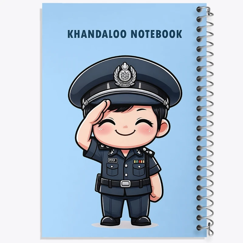 دفتر طراحی 50 برگ خندالو طرح پلیس کیوت کد N5922