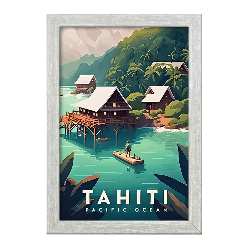 تابلو خندالو طرح تاهیتی (Tahiti) کد F6314