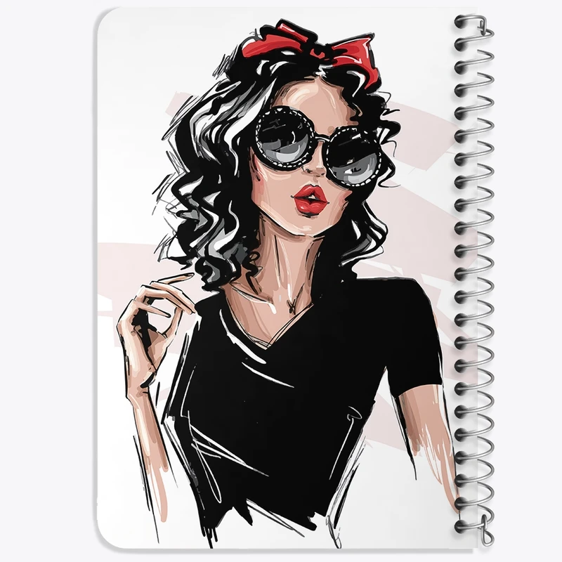 دفتر یادداشت 50 برگ خندالو طرح دختر قوی Girl Power کد 28923