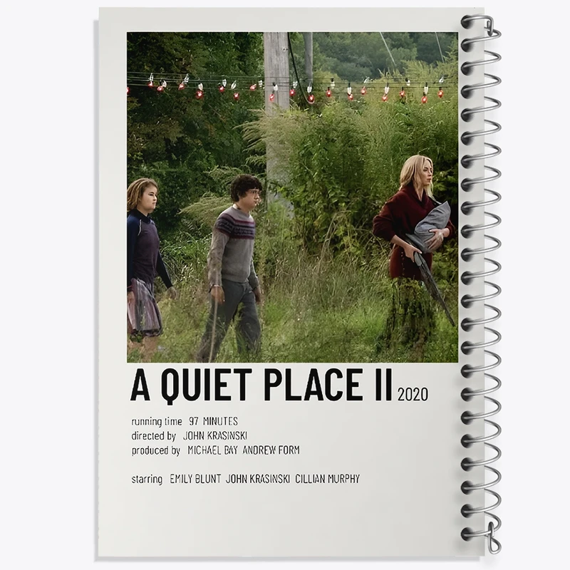 دفتر ژورنال نویسی 50 برگ خندالو مدل نقطه ای طرح یک مکان ساکت (A Quiet Place) کد F13117