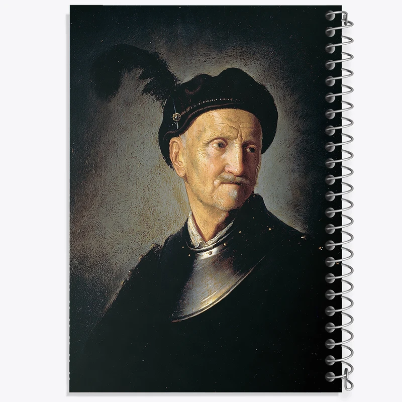 دفتر نقاشی 50 برگ خندالو طرح نقاشی مرد زره پوش اثر رامبراند کد F12189