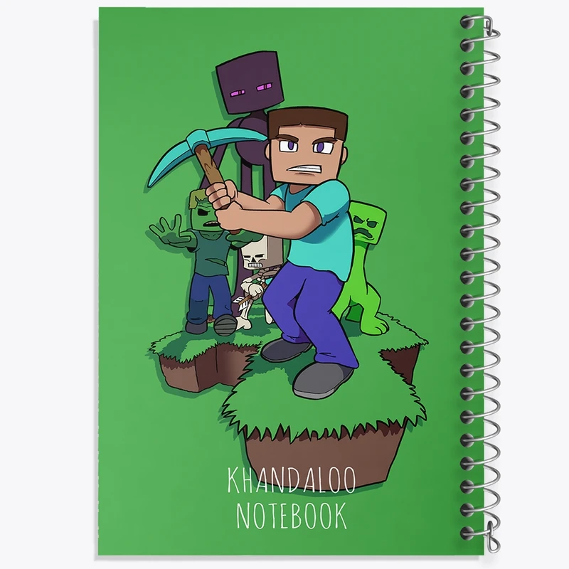 دفتر شطرنجی 50 برگ خندالو طرح بازی ماینکرافت (Minecraft) کد N8688