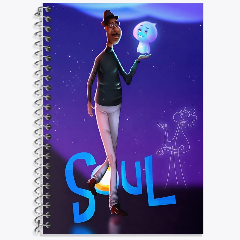 دفتر زبان 50 برگ خندالو مدل دو خط طرح انیمیشن روح کد F9807