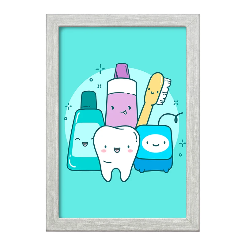 تابلو خندالو طرح دندان و دندان پزشکی کودکانه کد 36737