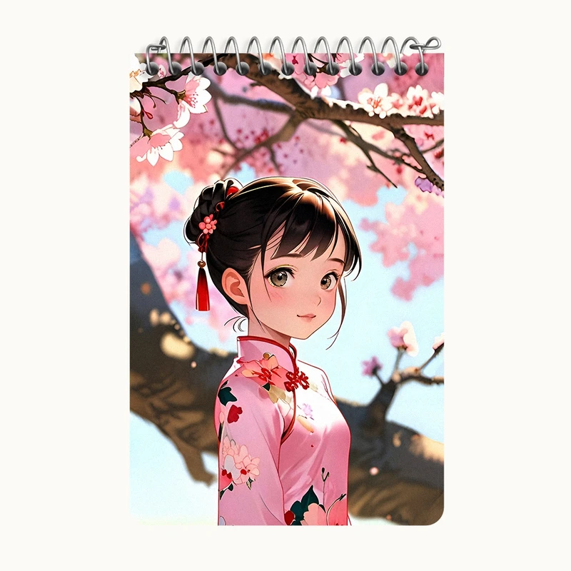 دفتر یادداشت 50 برگ خندالو طرح دختر ژاپنی کد F6635