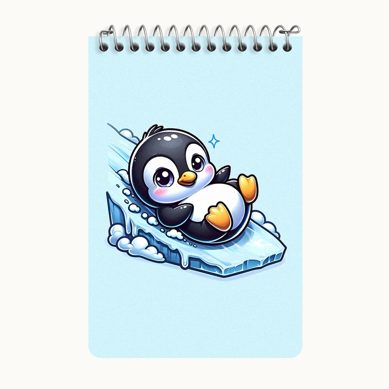 دفتر یادداشت 50 برگ خندالو طرح پنگوئن کیوت کد F7715
