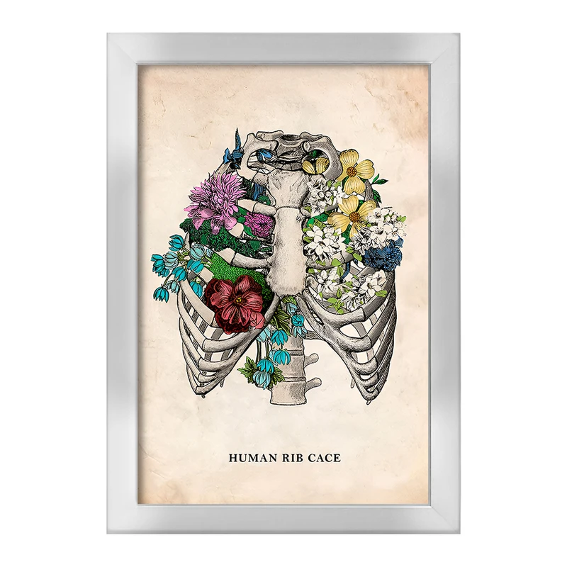 تابلو خندالو طرح قفسه سینه (Human Rib Cace) کد F13975
