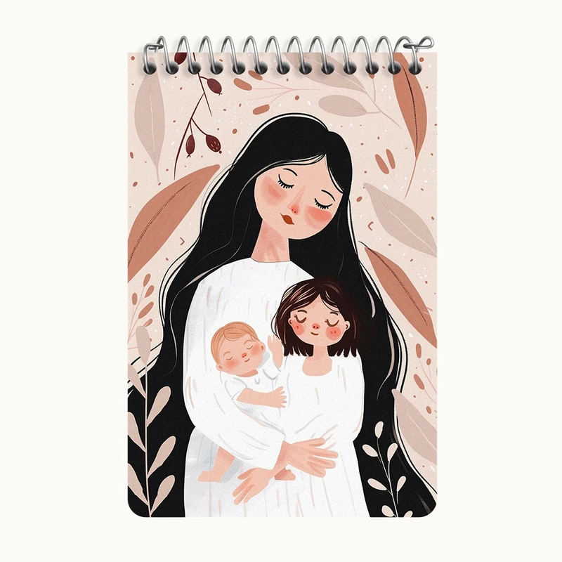 دفتر یادداشت 50 برگ خندالو طرح مادرانه کد F7390