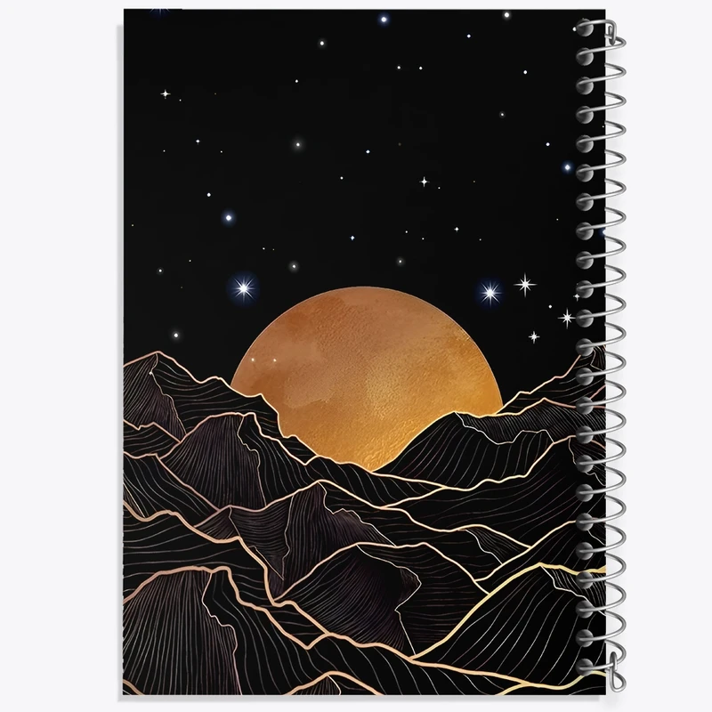 دفتر ژورنال نویسی 50 برگ خندالو مدل نقطه ای طرح ماه (Moon) کد F4974