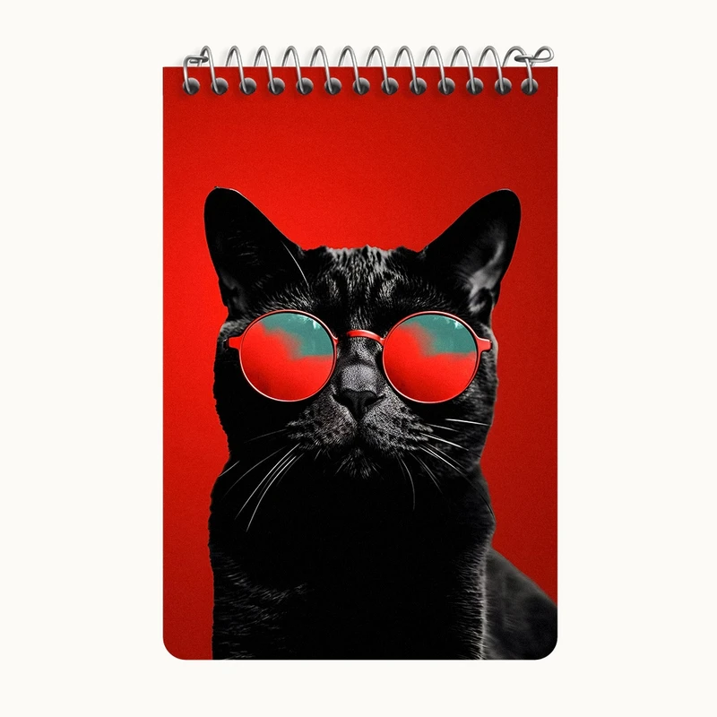 دفتر یادداشت 50 برگ خندالو طرح گربه کد F7426