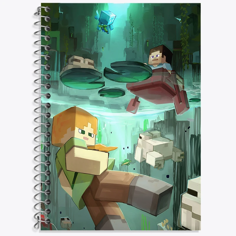 دفتر لغت 50 برگ خندالو طرح بازی ماینکرافت (Minecraft) کد N8783